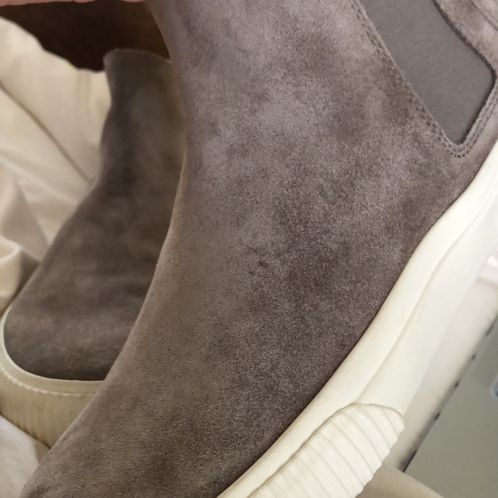 Vince Kelowna High Top Suede Platform Slip On Sneakers Size 8 - Picture 12 of 13